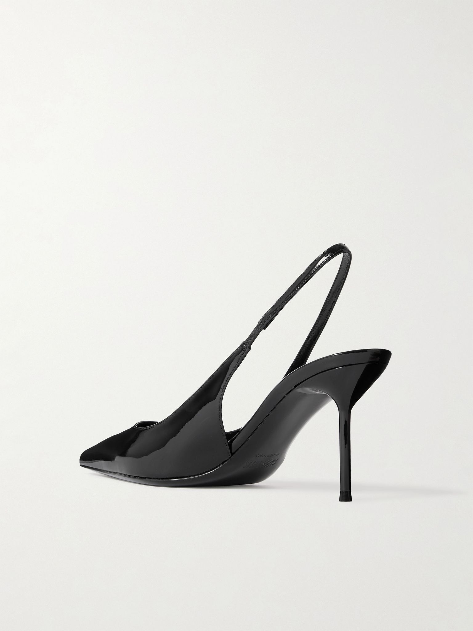 Lidia patent-leather slingback pumps Black - 3