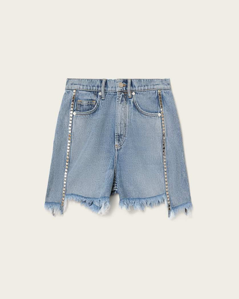 FRANKIE STUDDED DENIM SHORTS 1