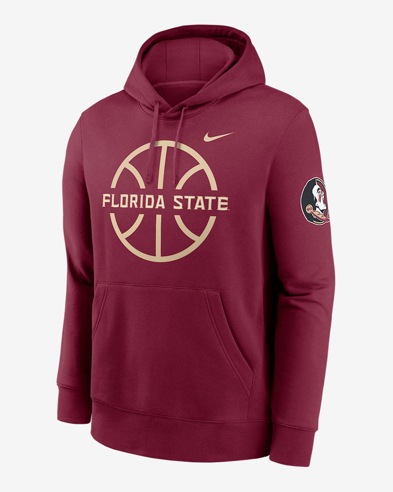 Florida State Seminoles Club Basketball Icon Men's Nike College Pullover Hoodie 1