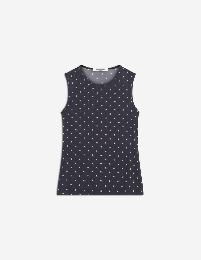 POLKA DOT FOX MESH TANK TOP 1