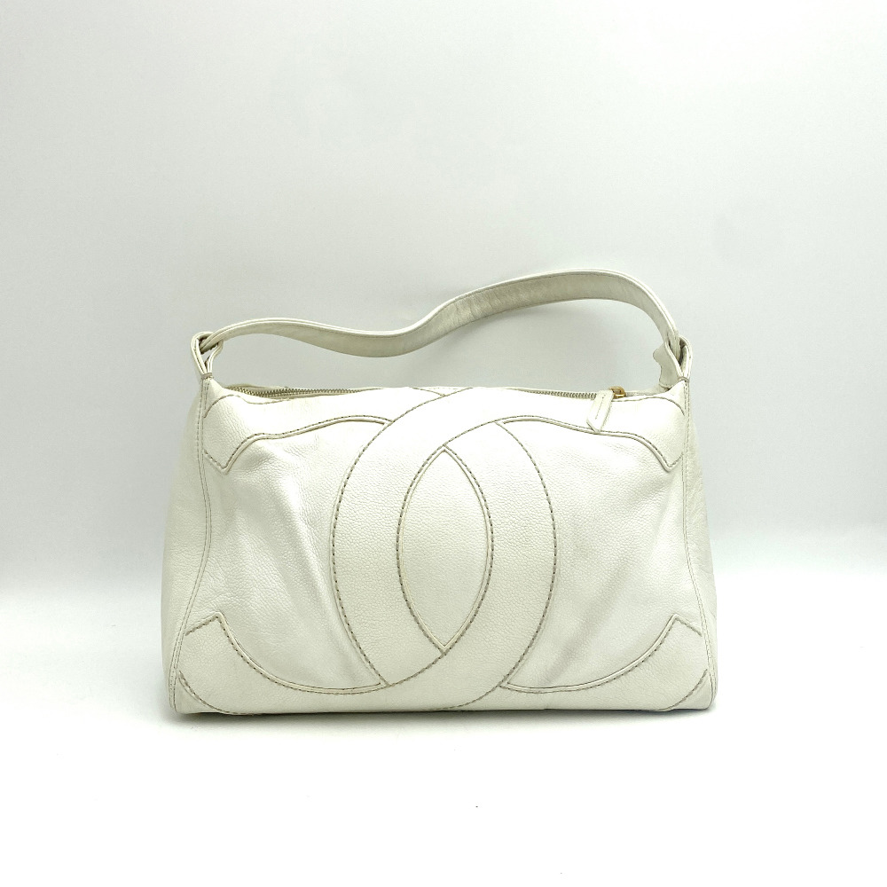 Chanel No.9 White Stitch CC Handbag - 3