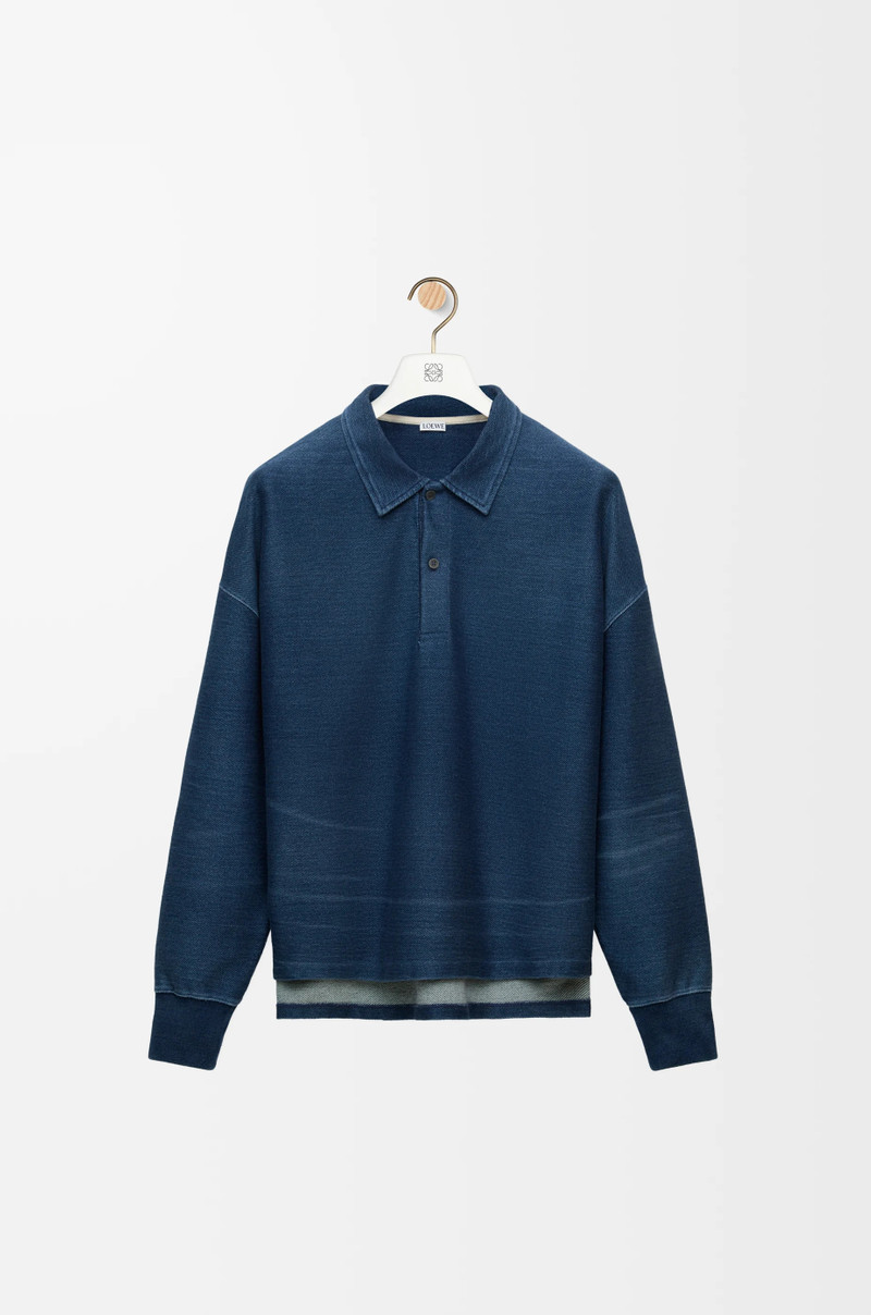 Polo sweatshirt in cotton - 1
