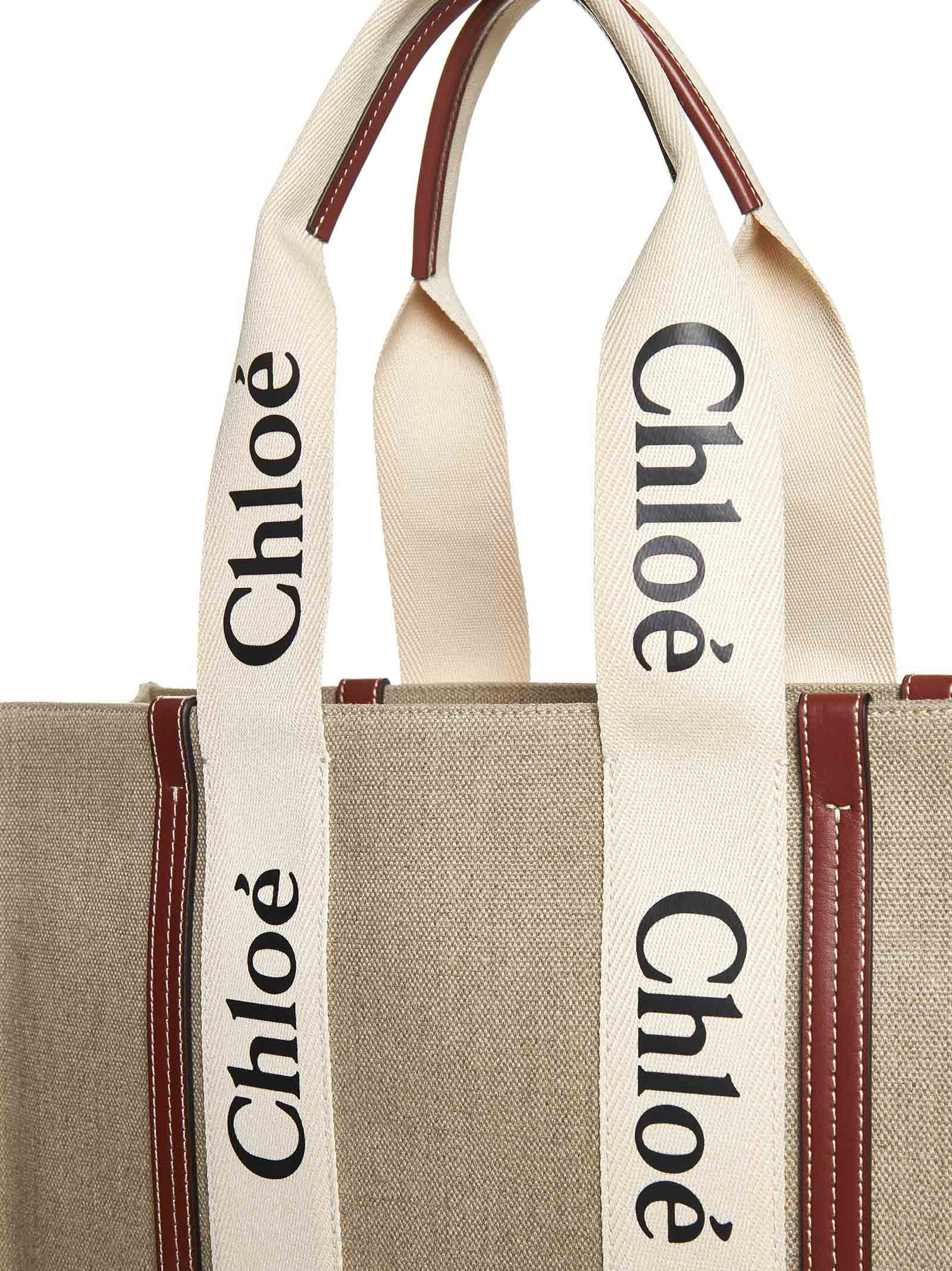 Woody linen tote bag - 4