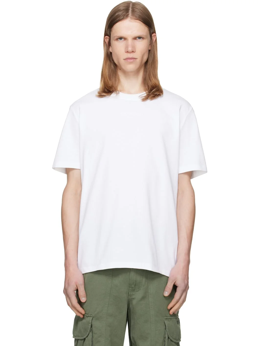 White Embroidered 'Balmain Paris' T-shirt - 1