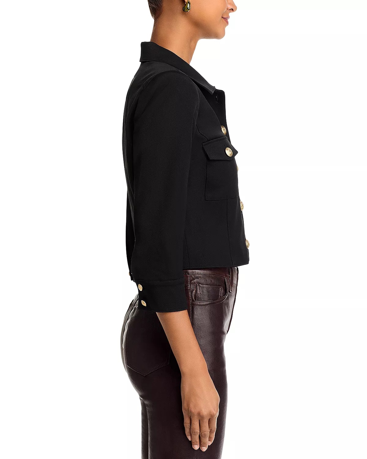 Kumi Button Front Crop Jacket - 4