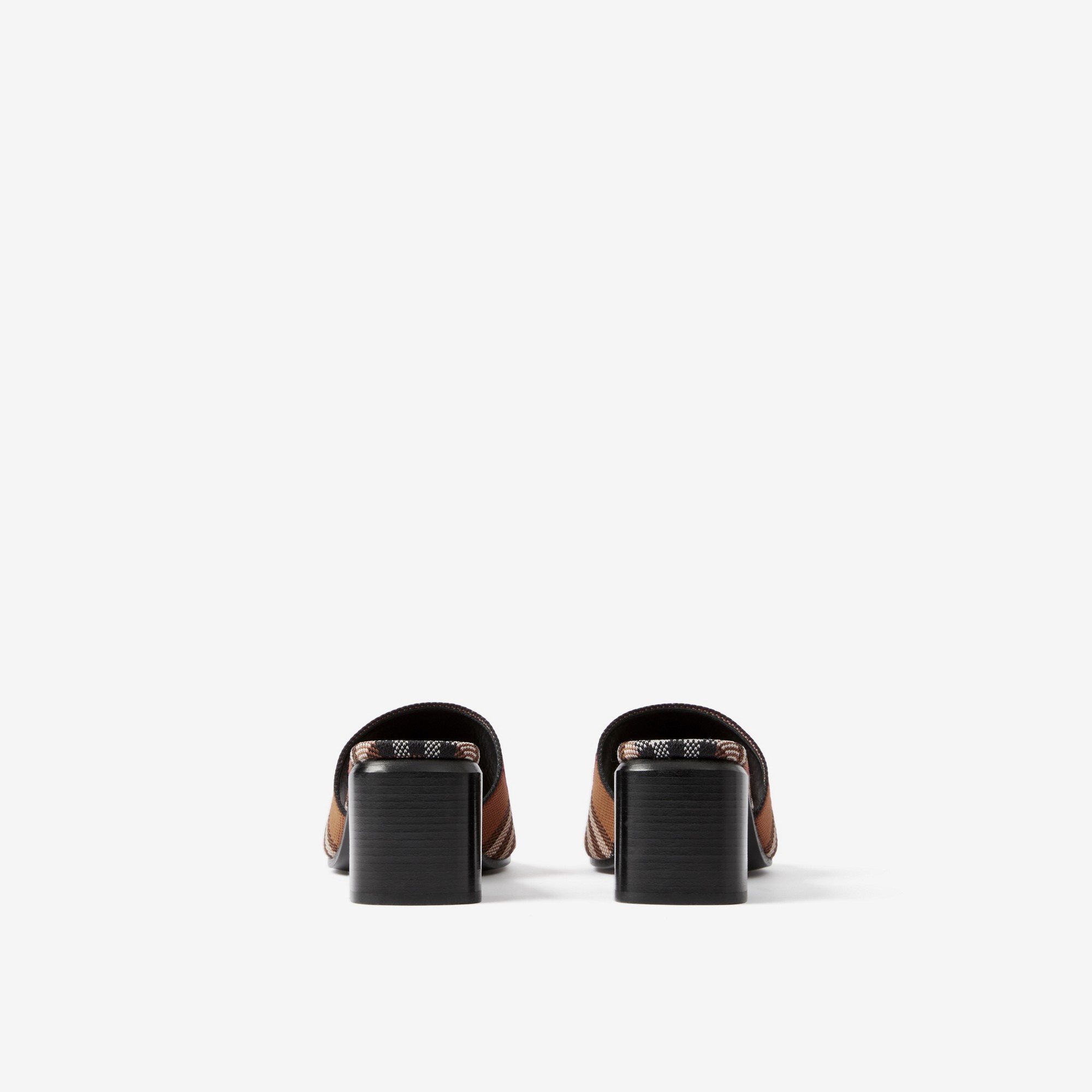 Check Block-heel Mules - 3