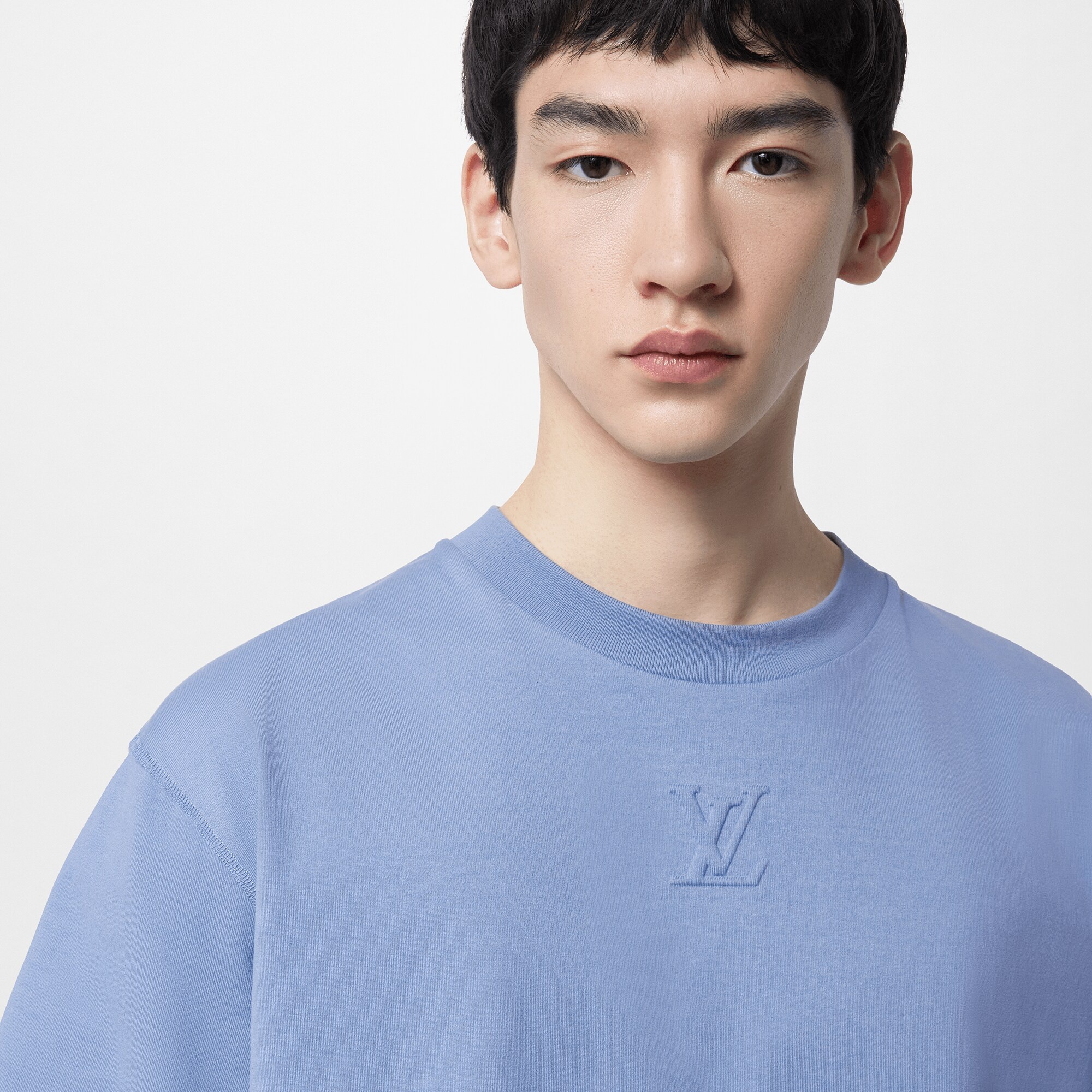 Embossed LV Cotton T-Shirt - 4
