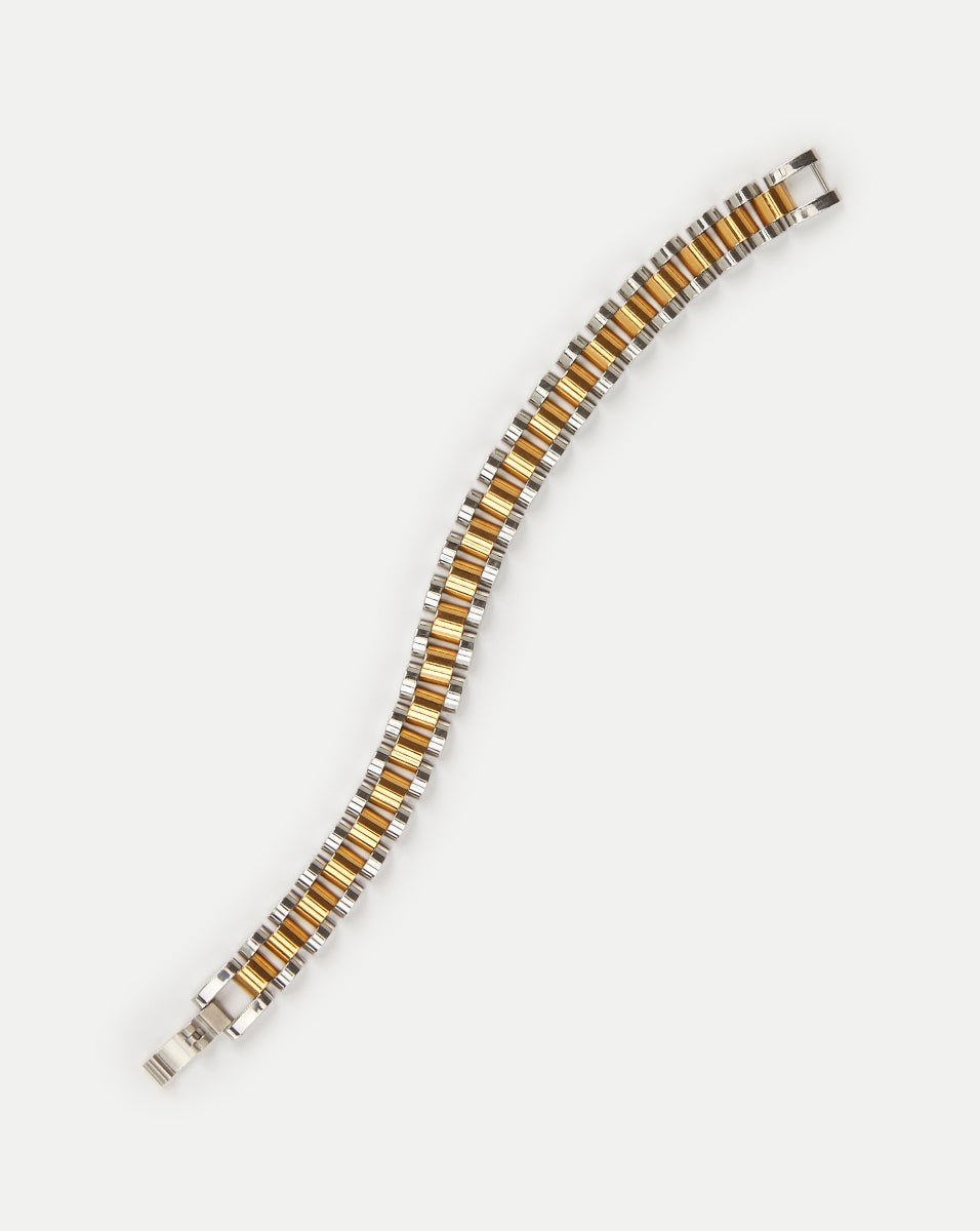 GOLD AND SILVER WATCH BAND BRACELET - 3