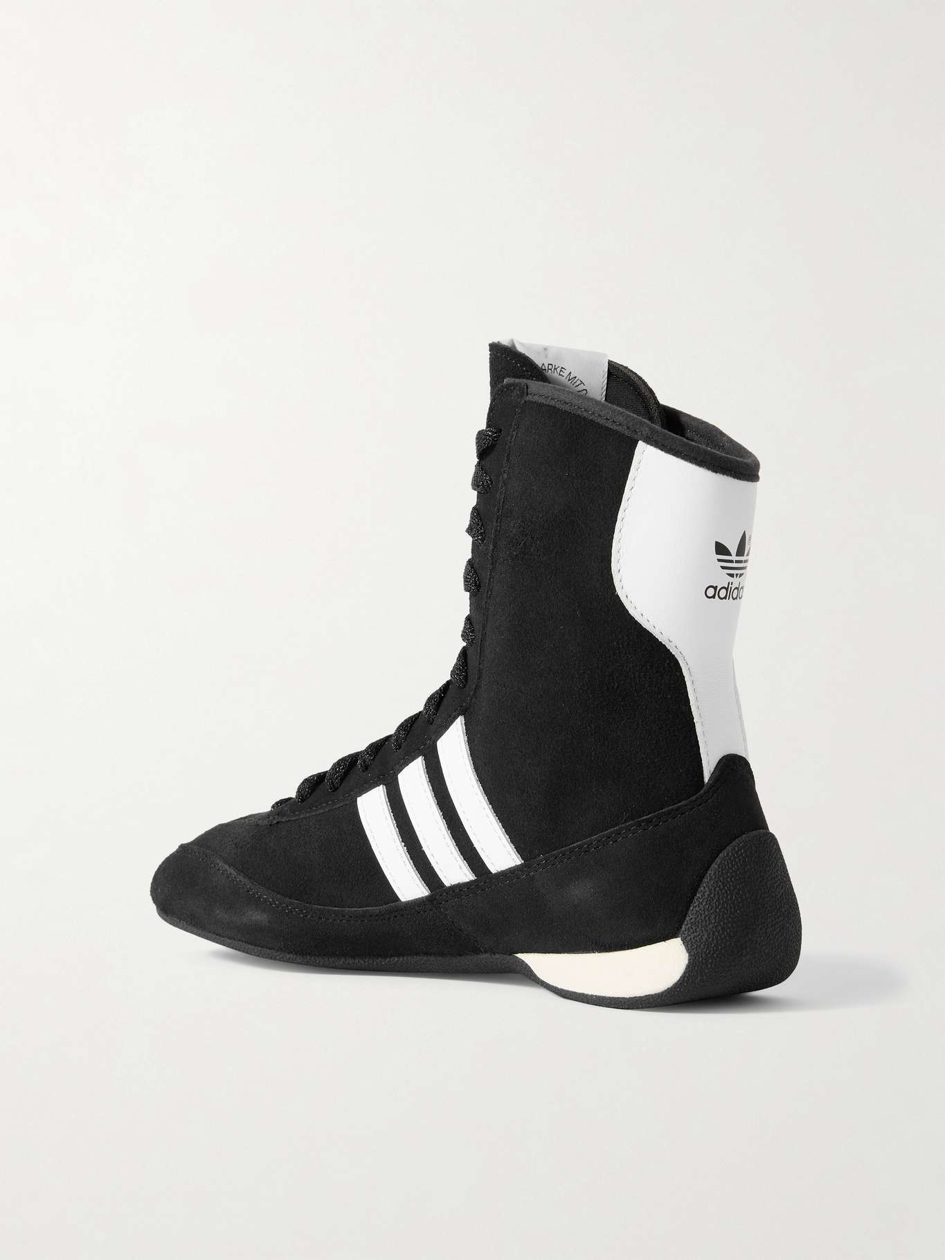 【送料&関税込】Adidas Rasant Mid Sneakers In Black Suede adidas Originals Rasant Mid leather-trimmed suede sneakers