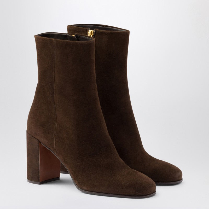 Prada Dark Brown Suede Boot Women - 1