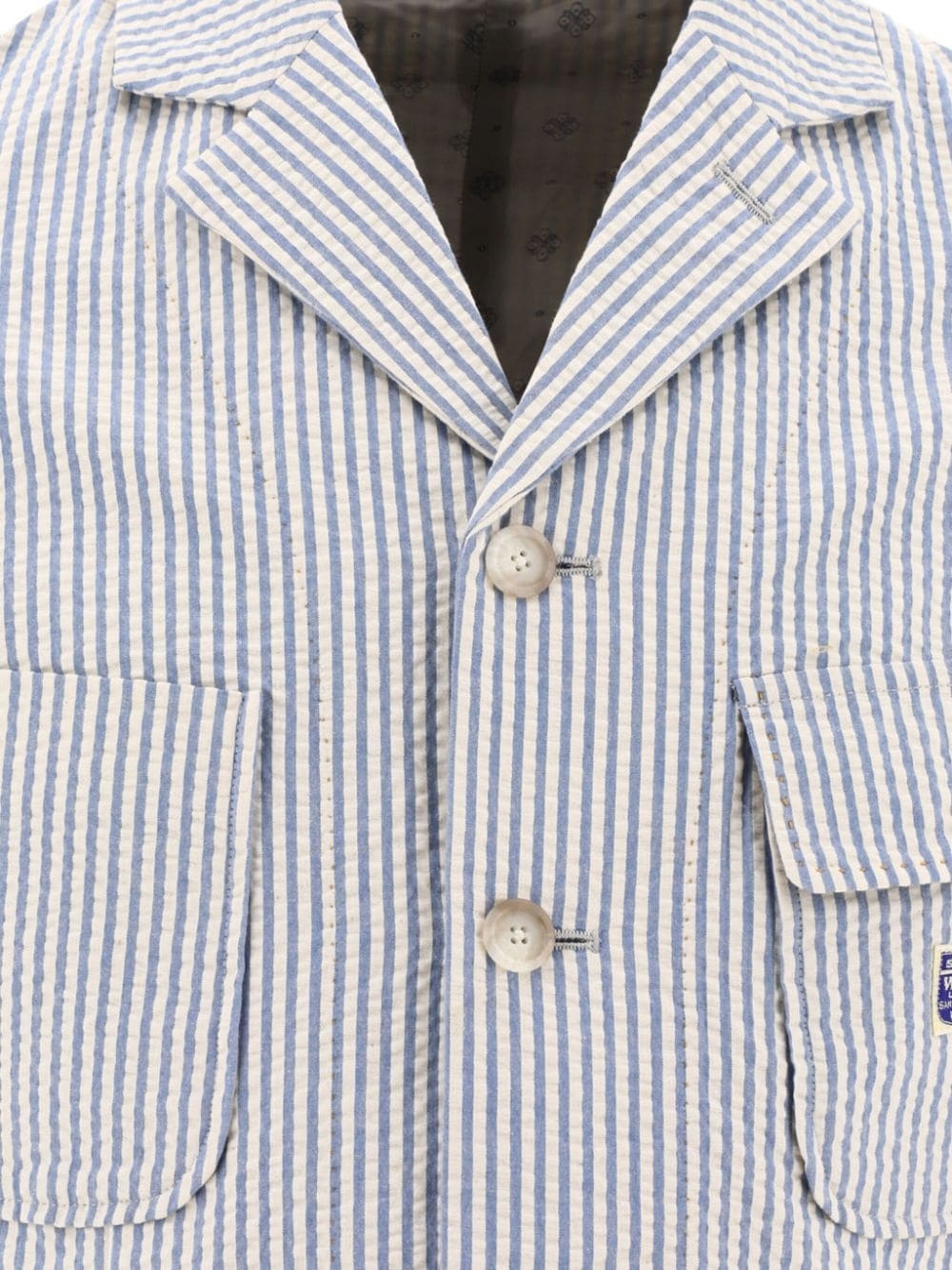 striped cotton shirt jacket - 3