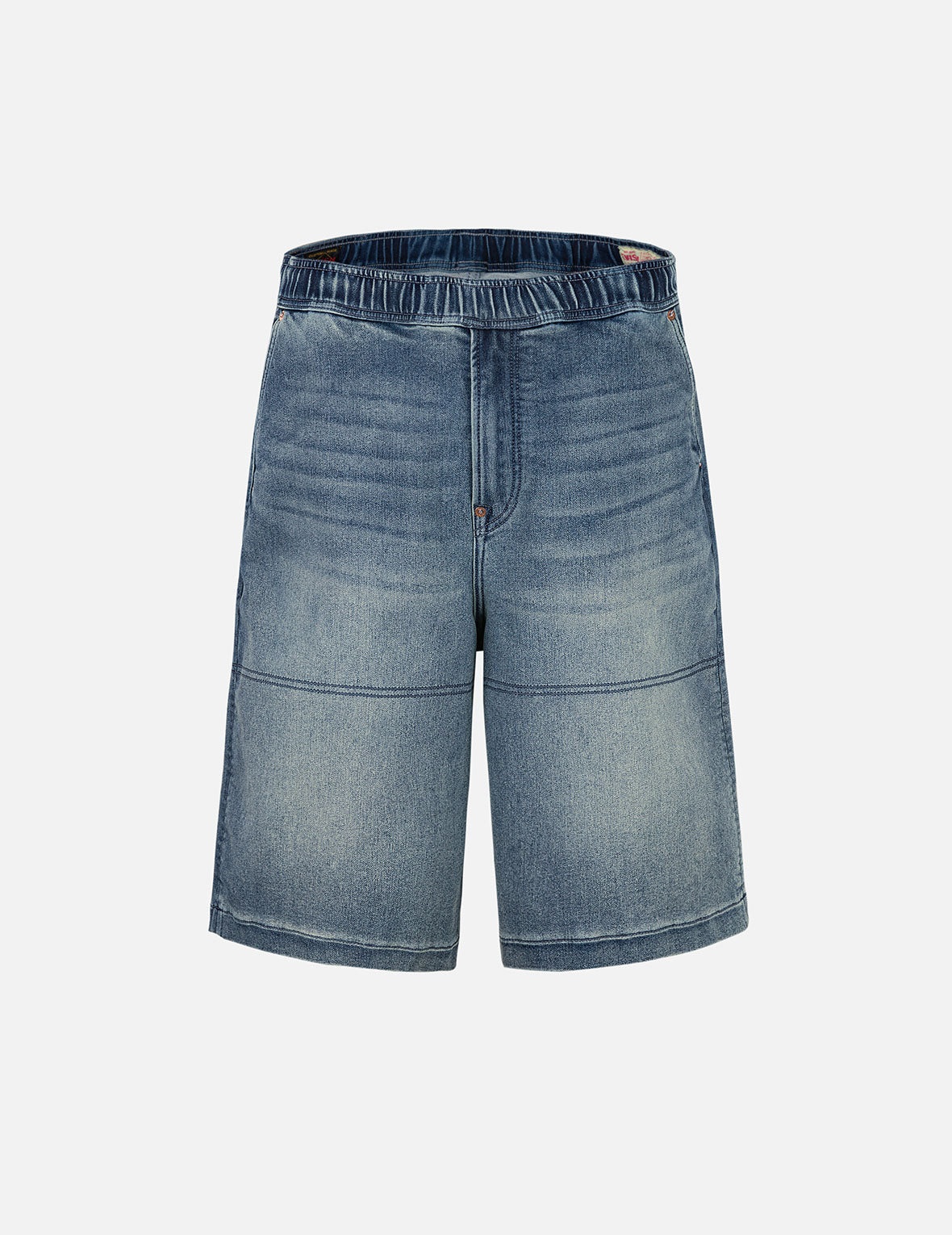 Seagull and Logo Appliqué Embroidery Fashion Fit Denim Shorts - 2