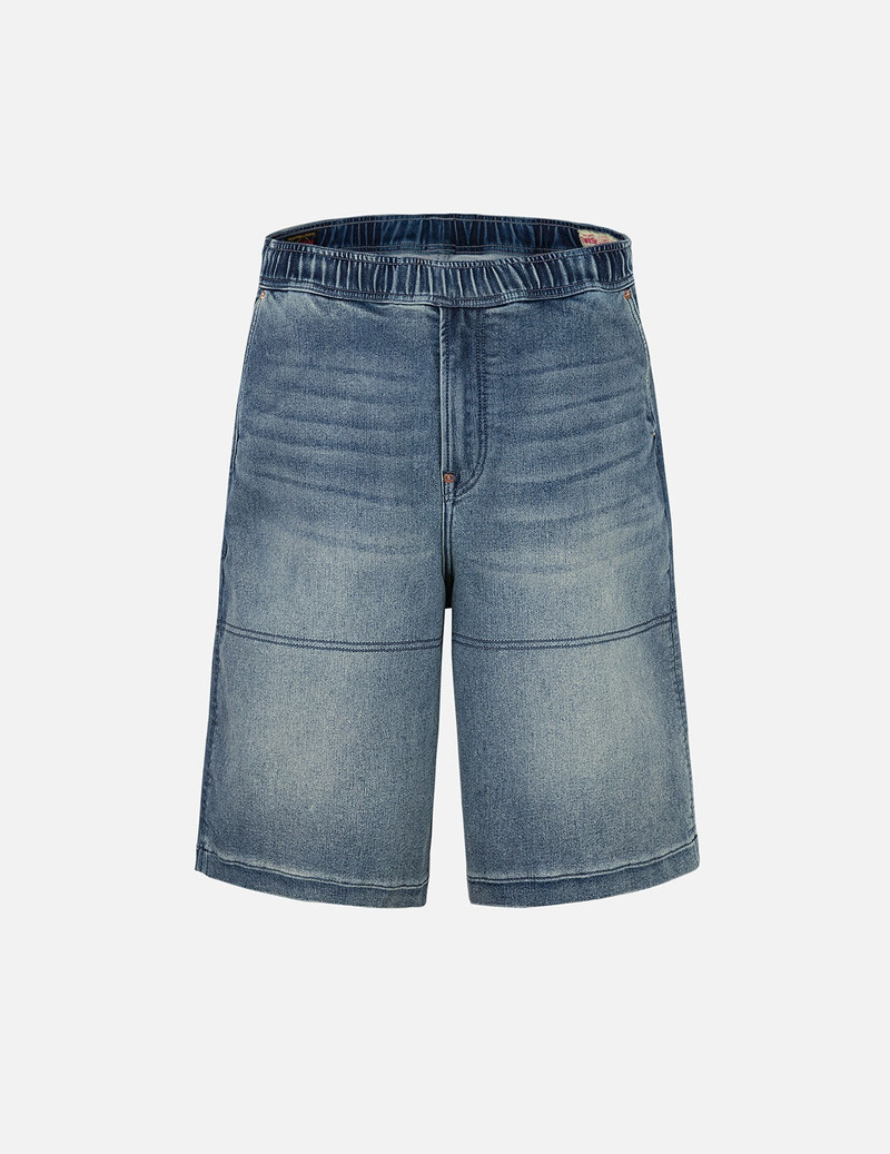 EVISU Seagull and Logo Appliqué Embroidery Fashion Fit Denim Shorts outlook