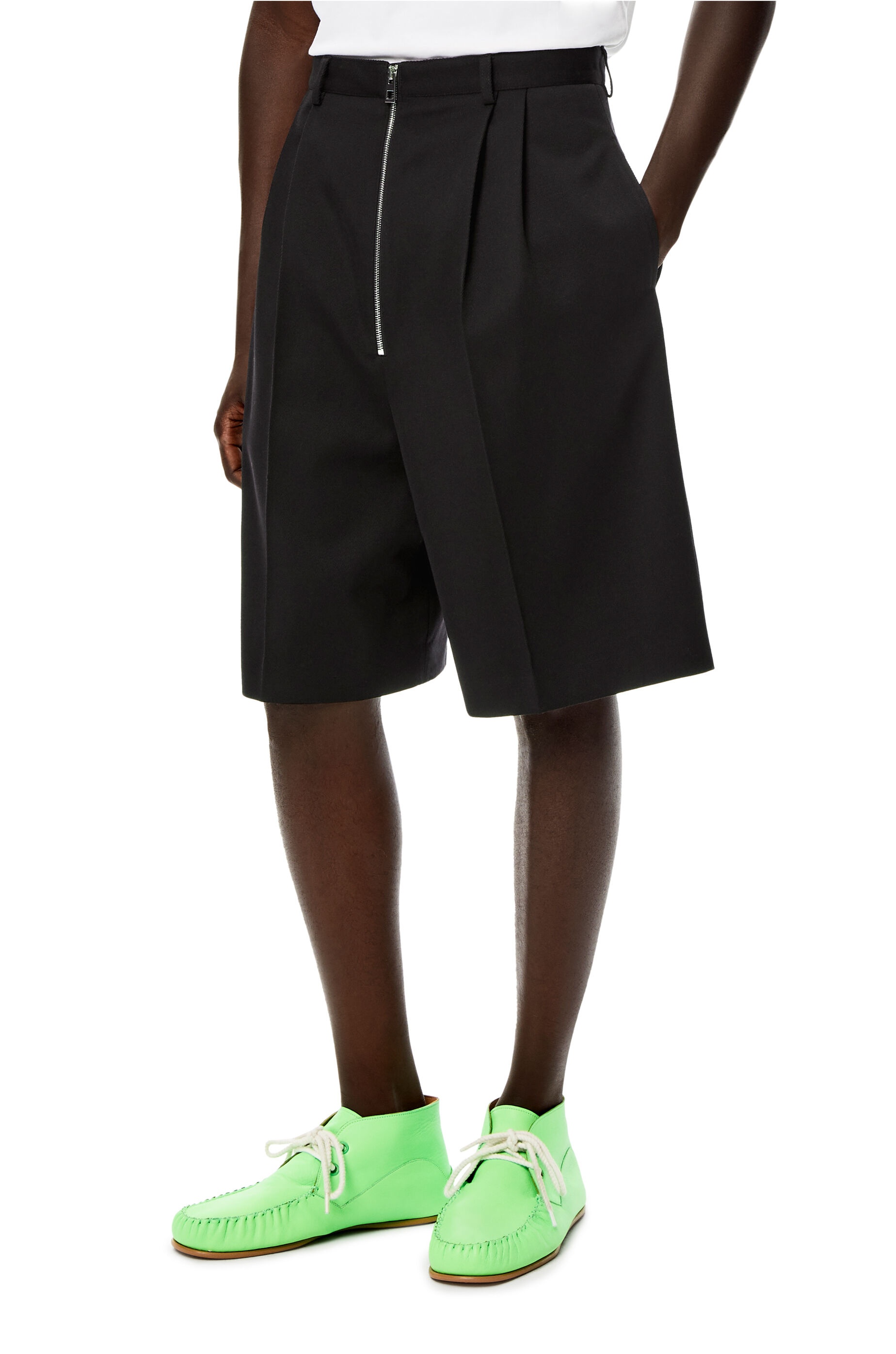 Zip Bermuda shorts in wool - 3