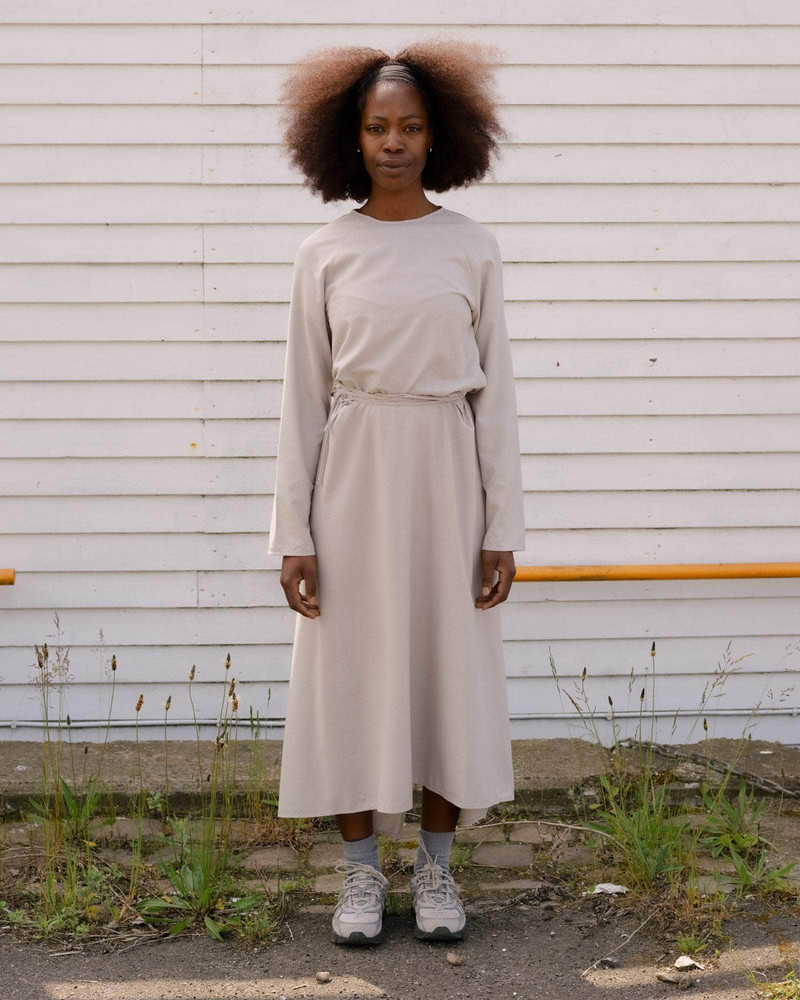 Long Sleeve Apron Dress - Wild Silk 1