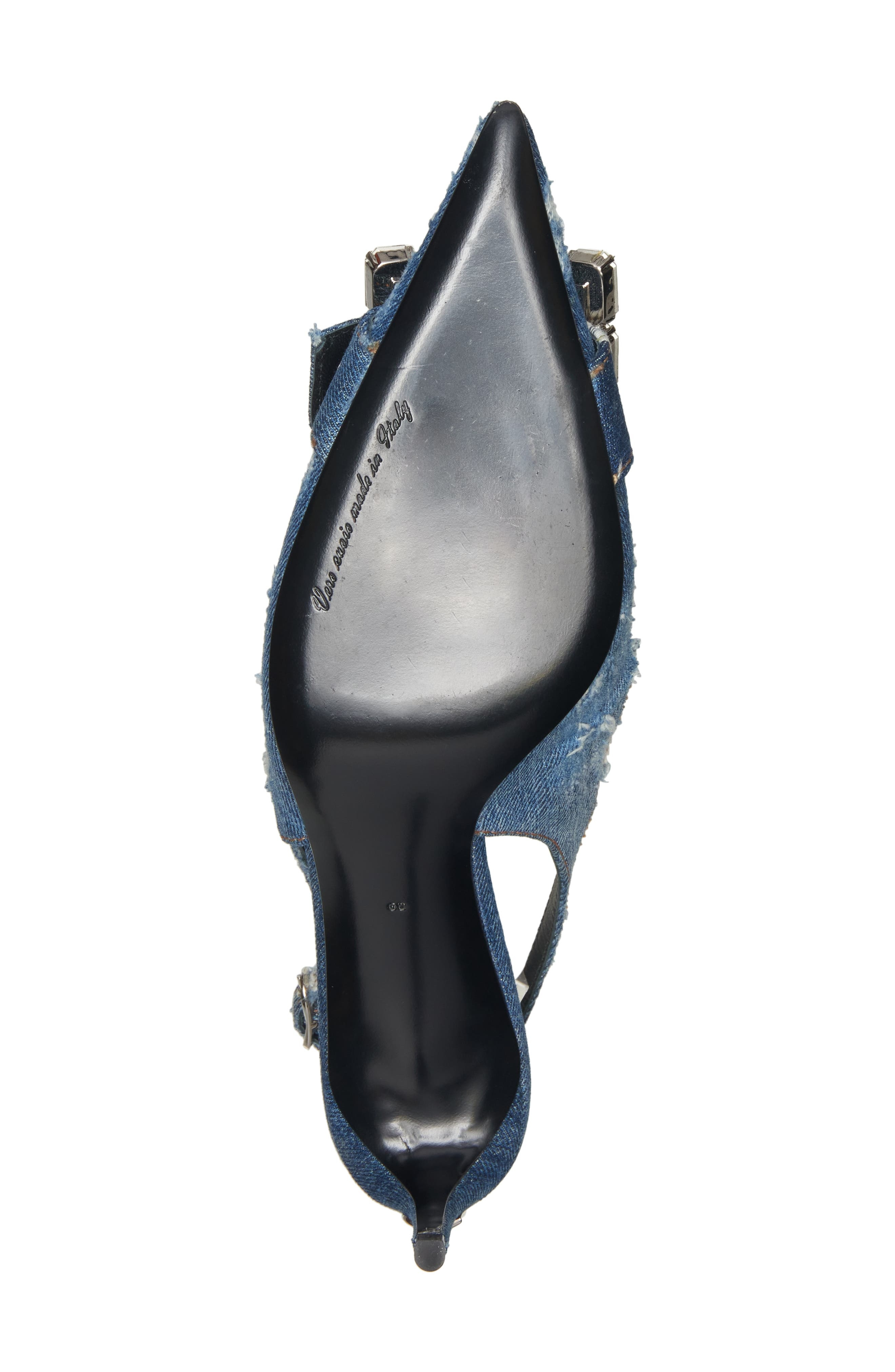 Devotion Crystal Buckle Slingback Pump - 6