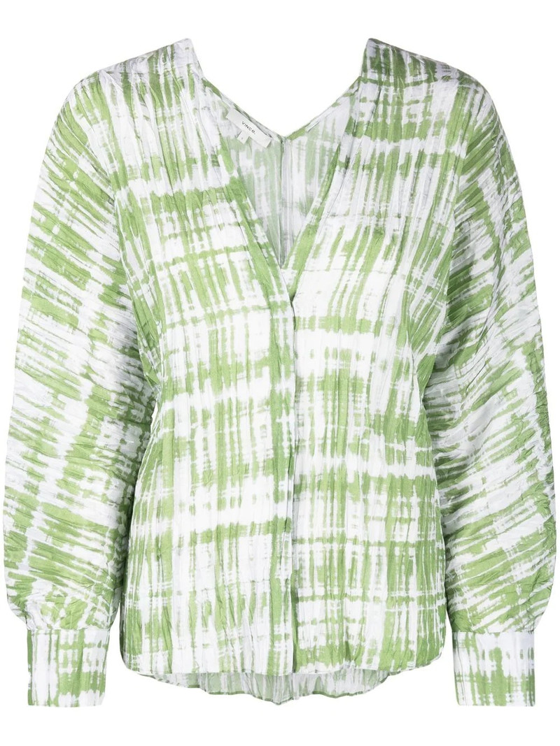 tie-dye long-sleeve silk blouse 1