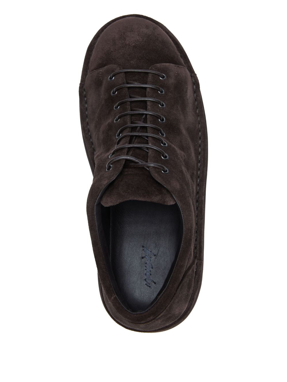 lace-up suede derby shoes - 3