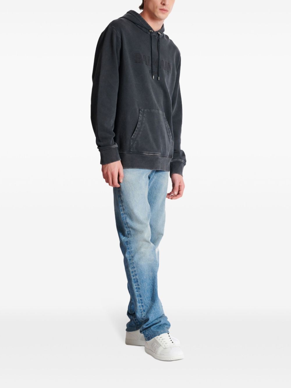 logo-embroidered hoodie - 3