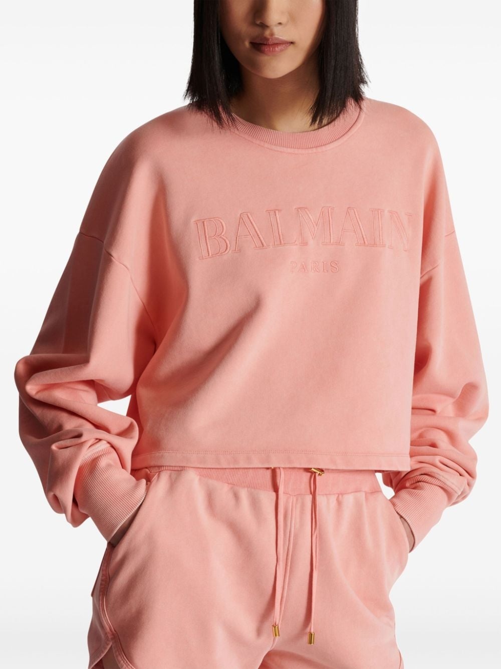 logo-embroidered cotton sweatshirt - 6