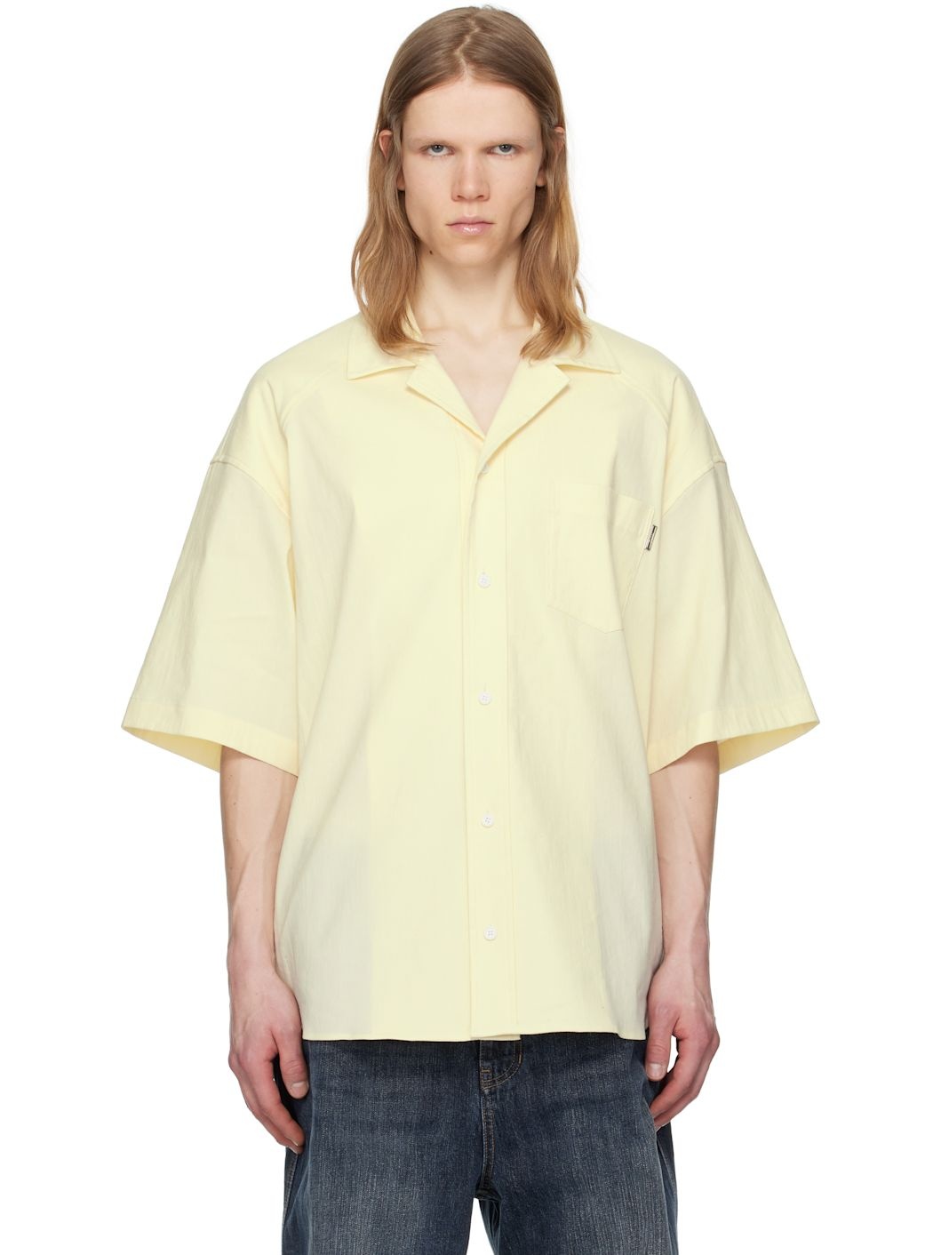 Juun. J Off-White Linen Shirt - 1