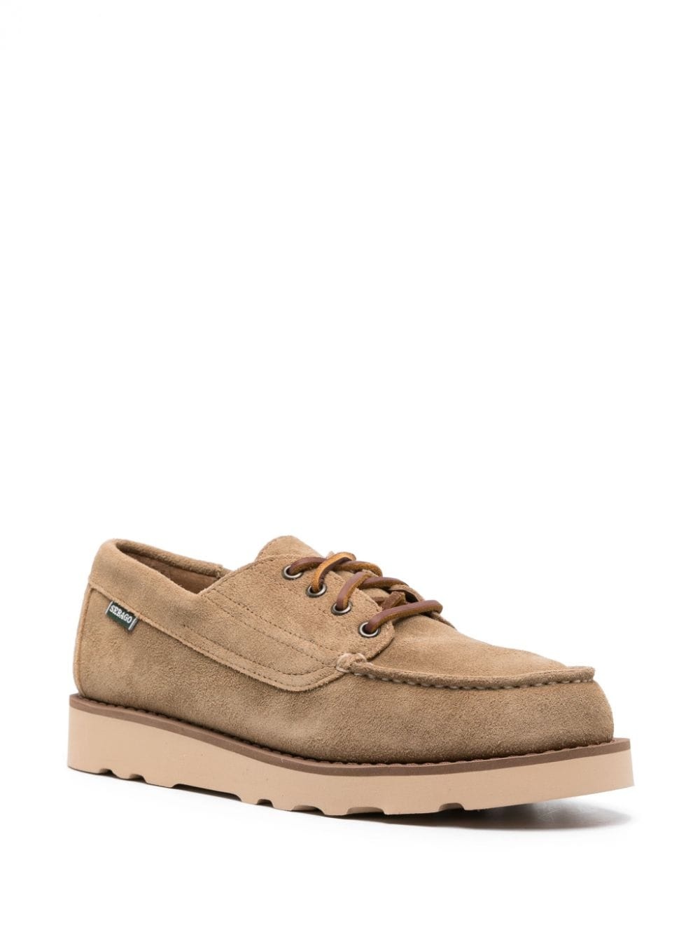 lace-up suede loafers - 2