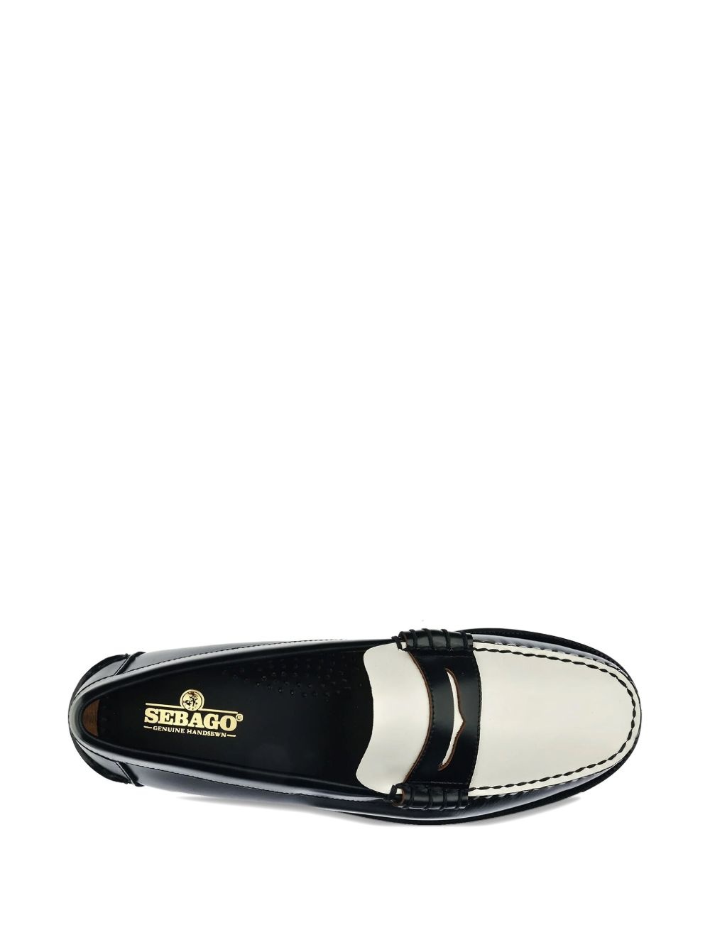 two-tone leather loafers - 3