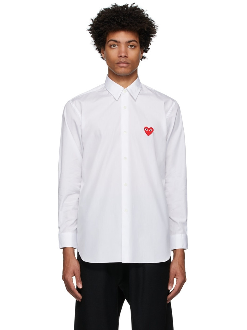 White Heart Patch Shirt - 1