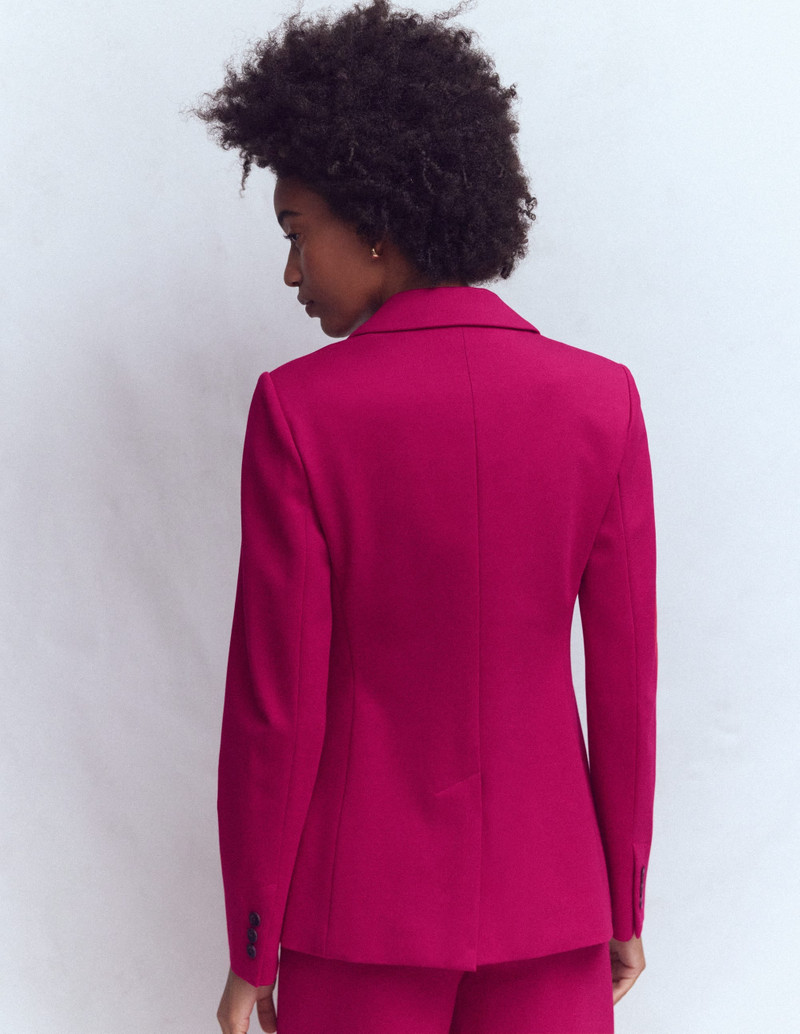 Marylebone Ponte Blazer-Pomegranate 4