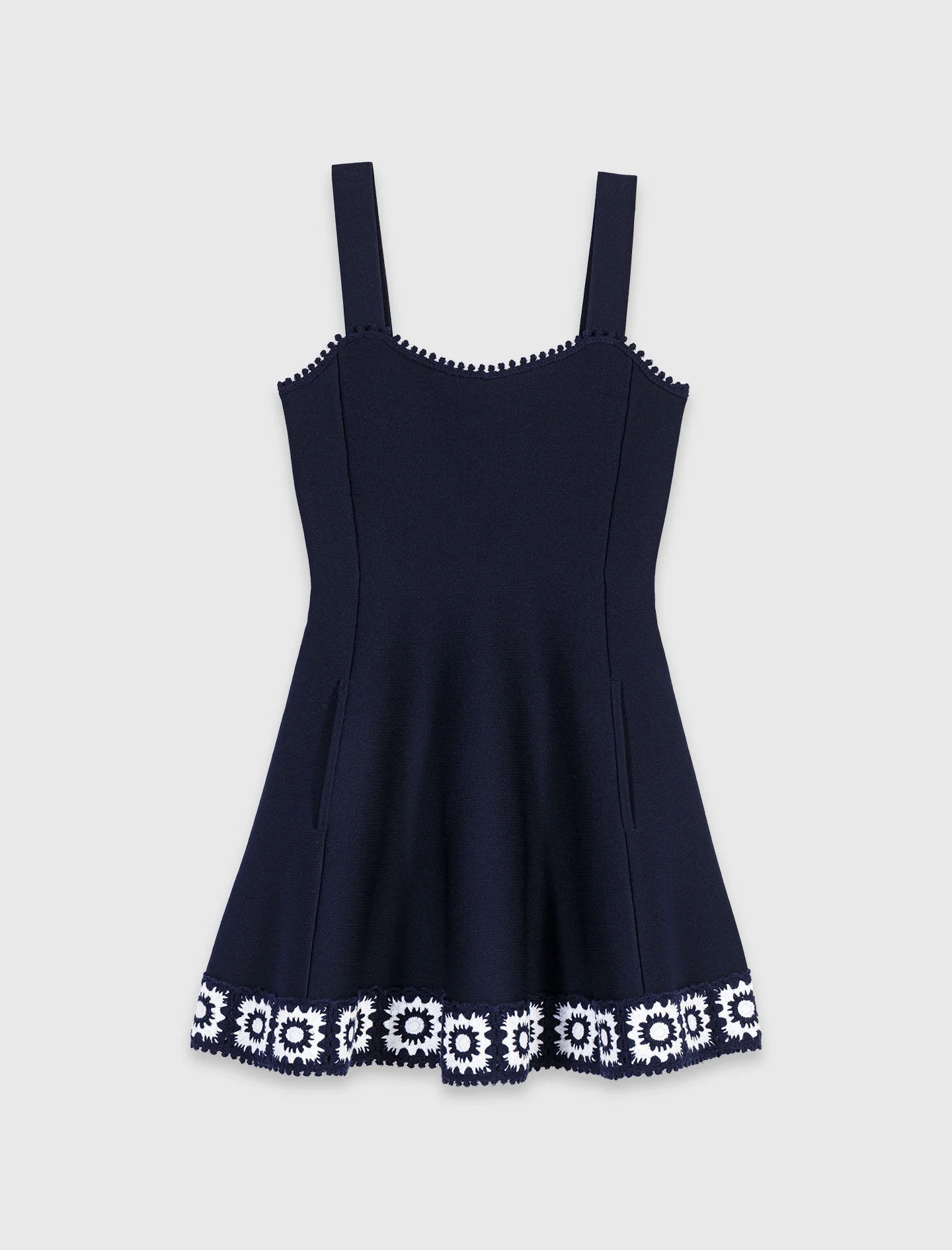 Dress with crochet panels - 1