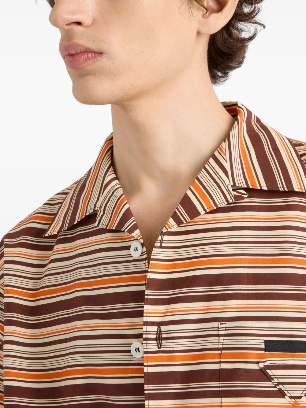 Prada Men Short-Sleeved Cotton Shirt - 6