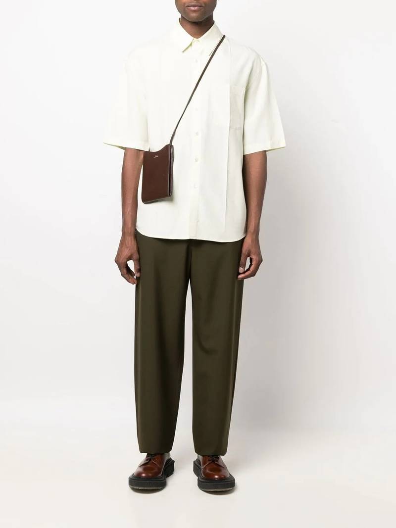 Lemaire short-sleeve silk polo shirt outlook