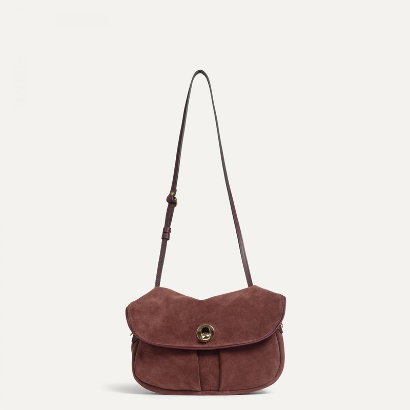 Bleu de Chauffe JANICE SOFT MUSETTE S BAG  -  RUBY BROWN outlook