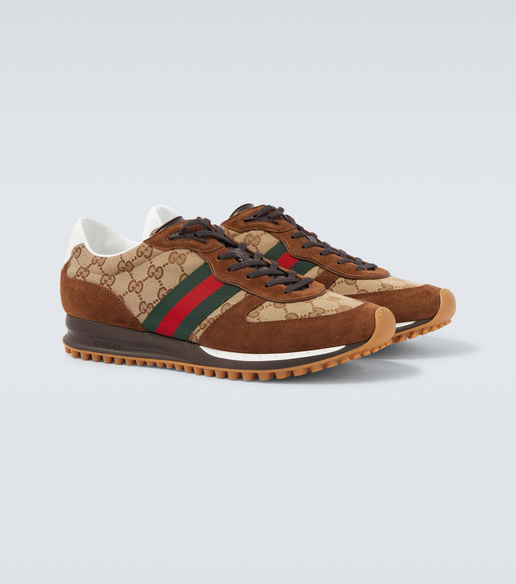Re-Motion GG Canvas suede-trimmed sneakers - 5