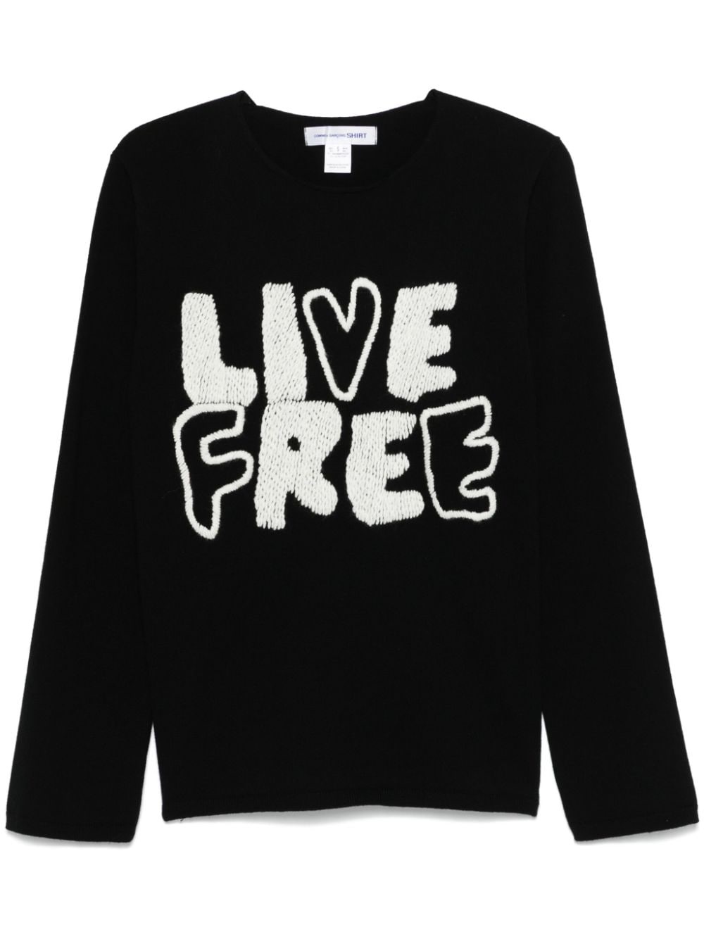 Live Free-embroidered sweater - 1