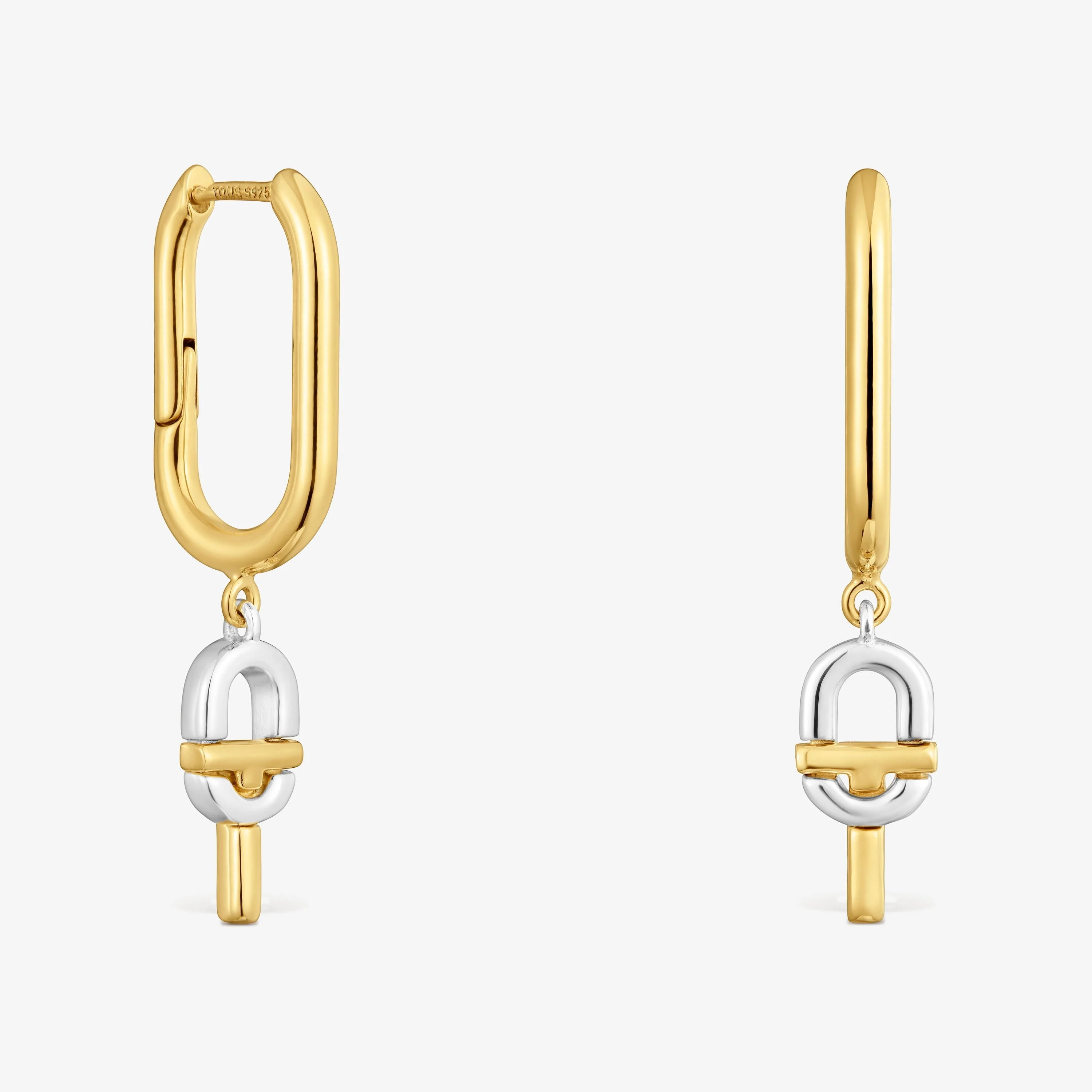 Short two-tone Hoop earrings TOUS MANIFESTO - 1