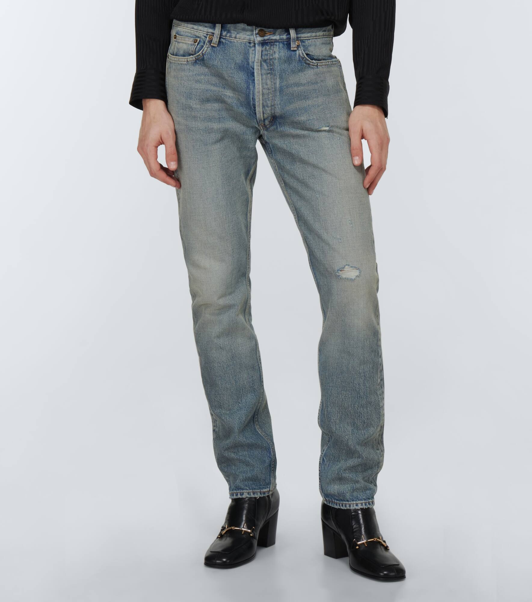 Deconstructed straight-leg jeans - 3