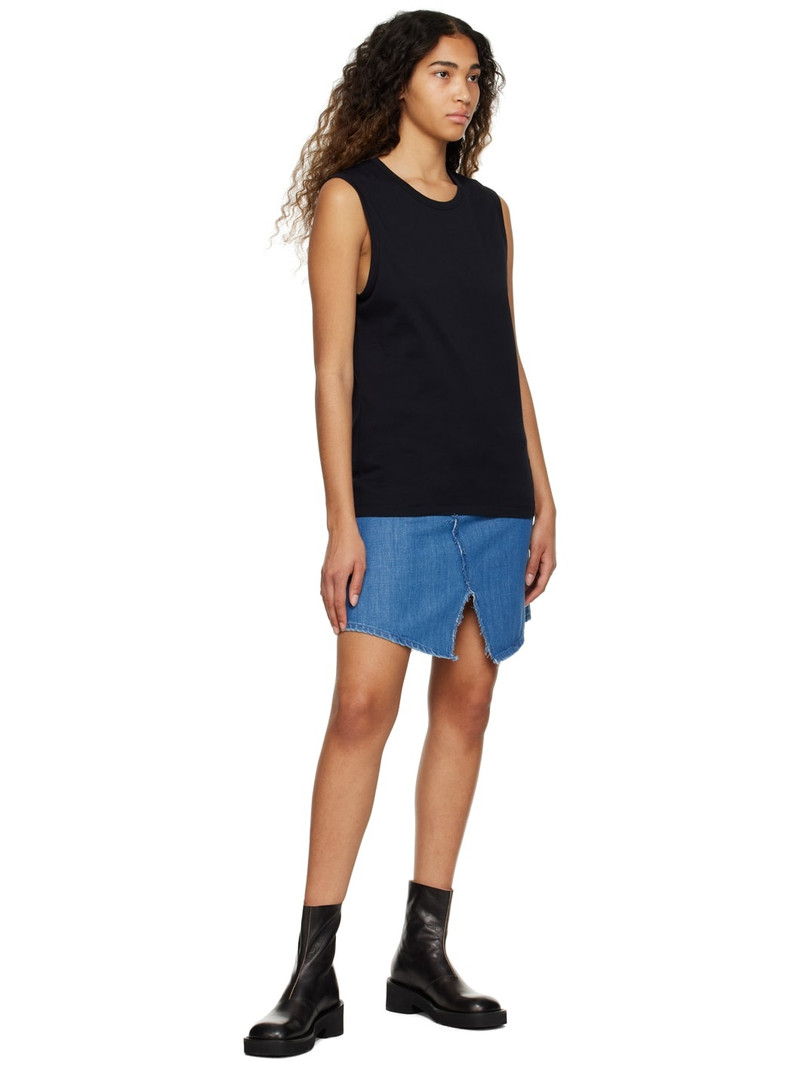 MM6 Maison Margiela Blue Distressed Miniskirt outlook