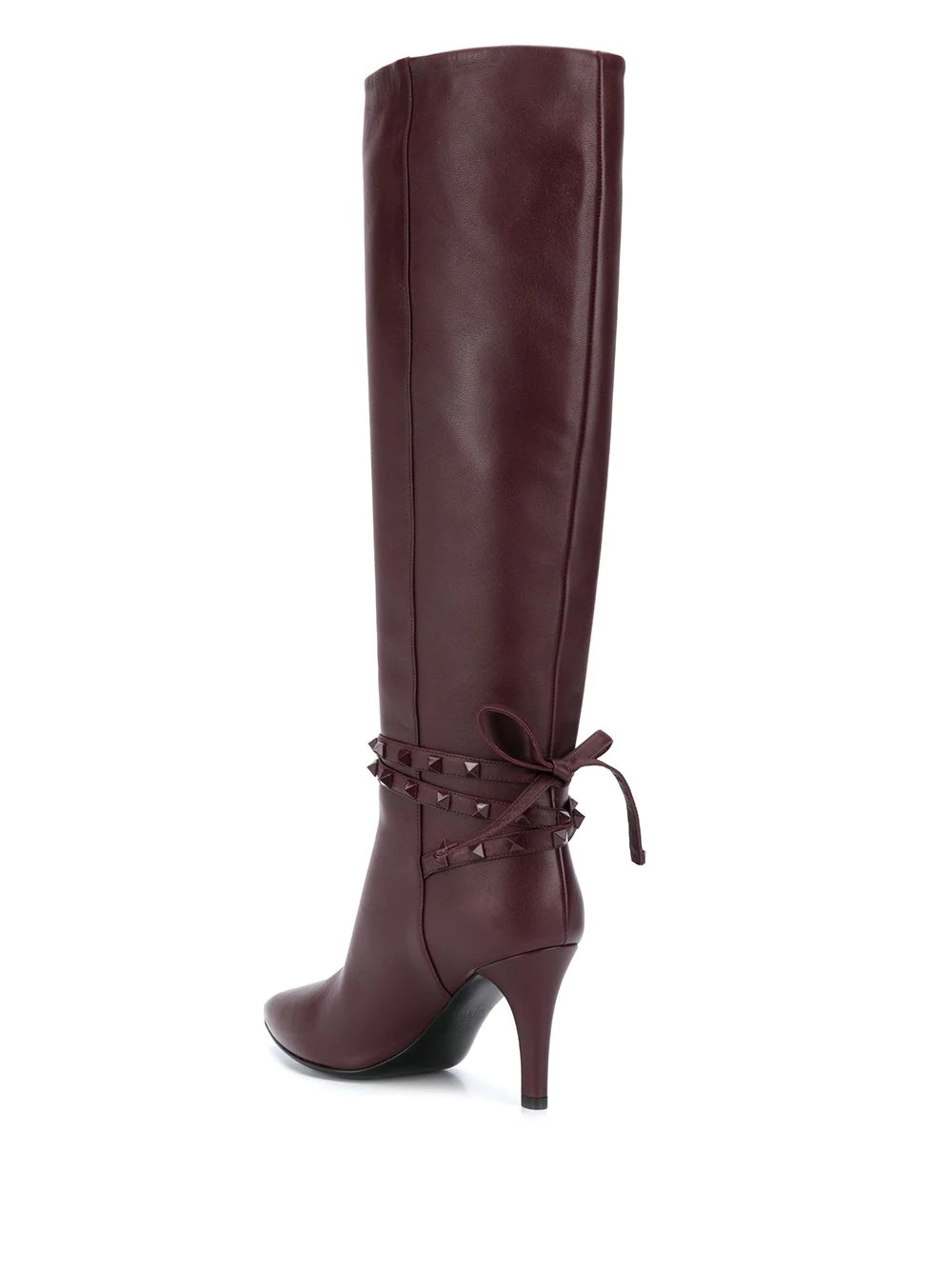 Rockstud strap knee-high boots - 3