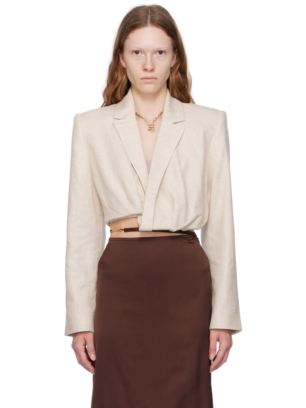 Beige Le Chouchou 'La Veste Bahia Courte' Blazer - 1