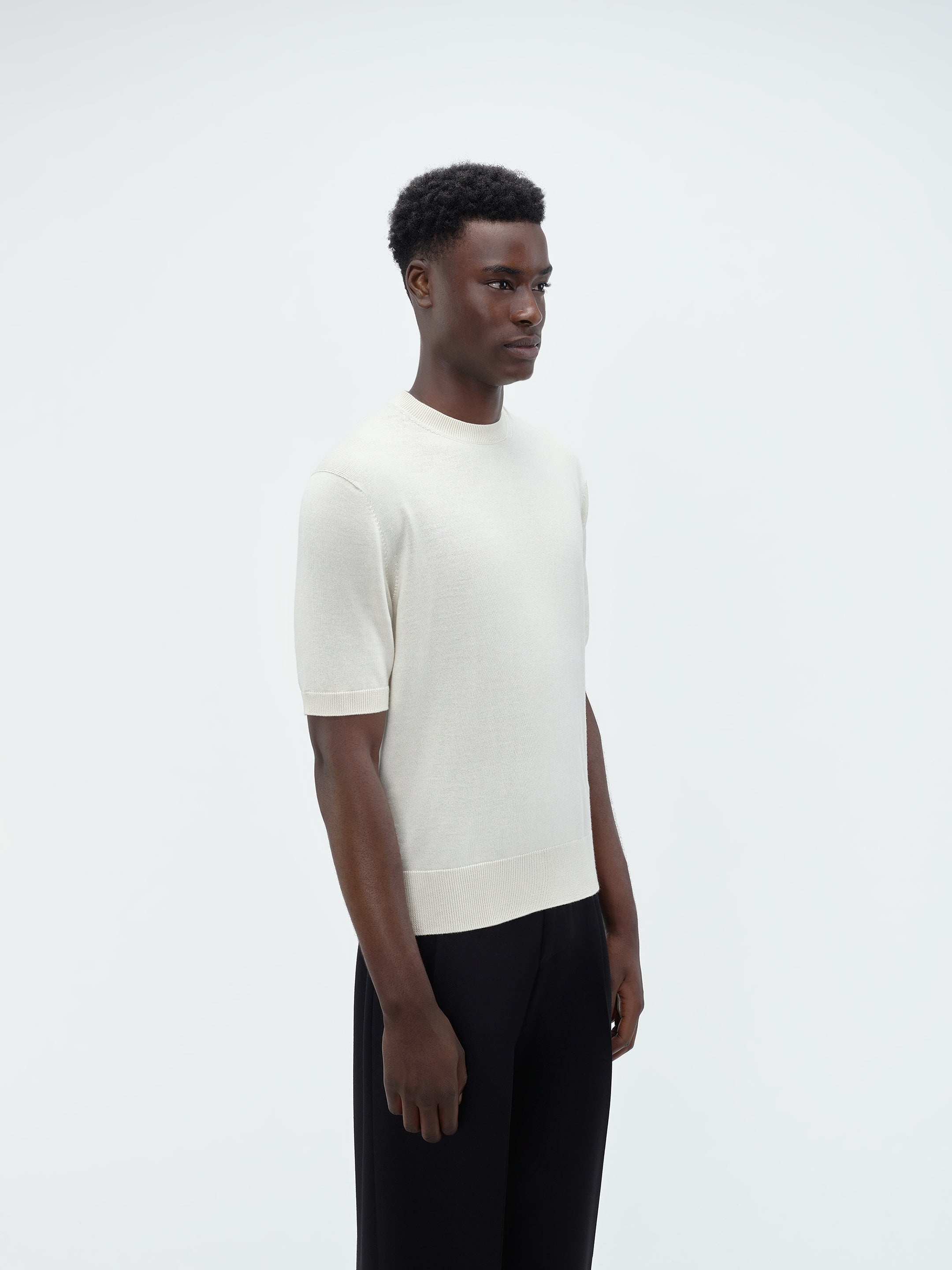 SHORT SLEEVE CREW- ALABASTER - 4