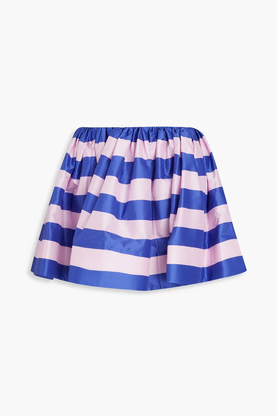 Striped silk mini skirt - 1