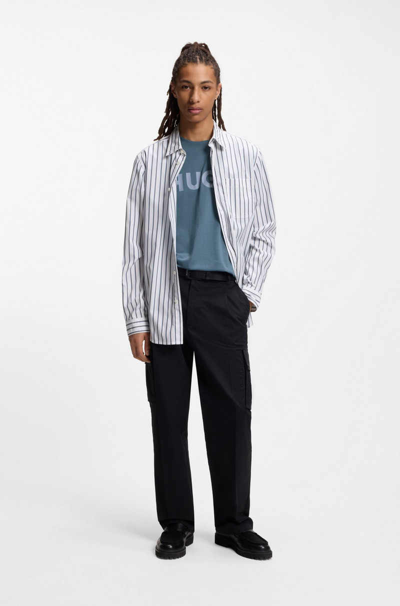 HUGO LOGO-PRINT T-SHIRT IN COTTON JERSEY outlook