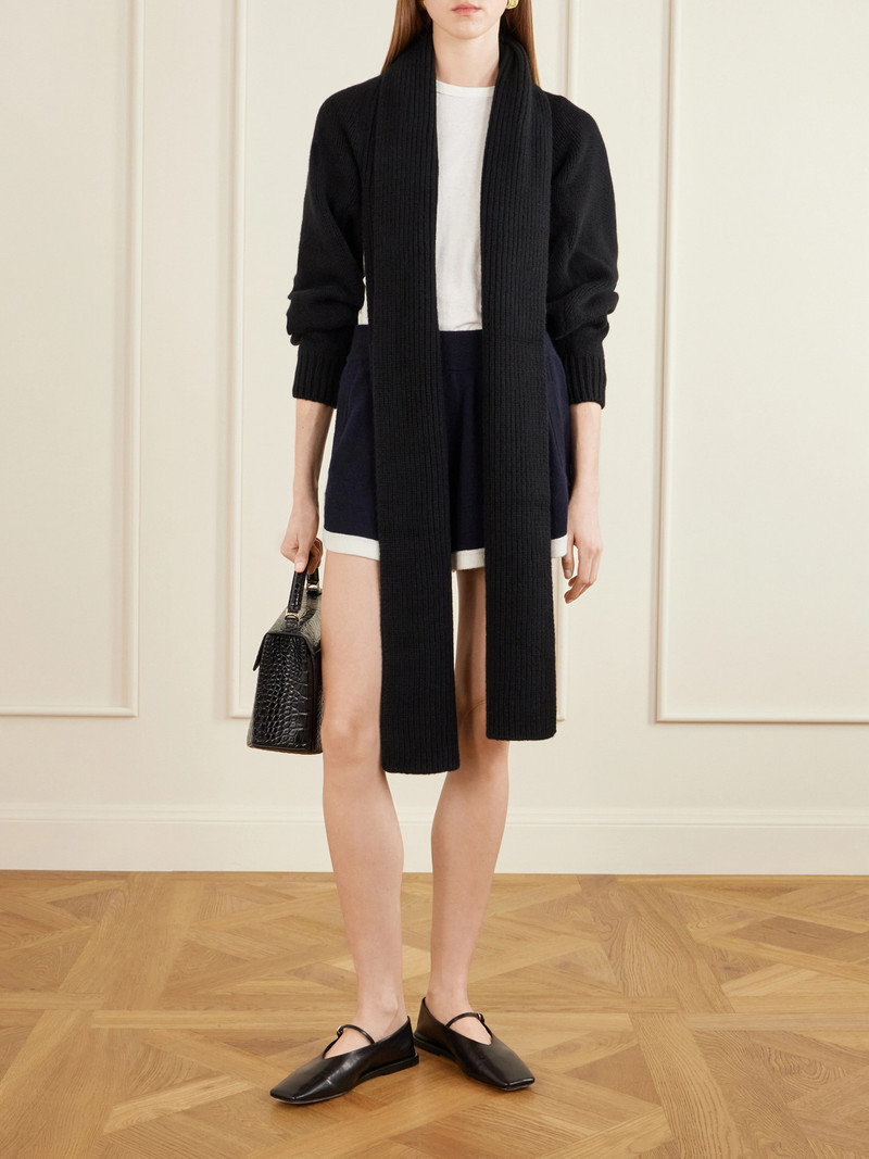 KALLMEYER Suki Shrug Ribbed-knit Wool And Cashmere-blend Cardigan outlook