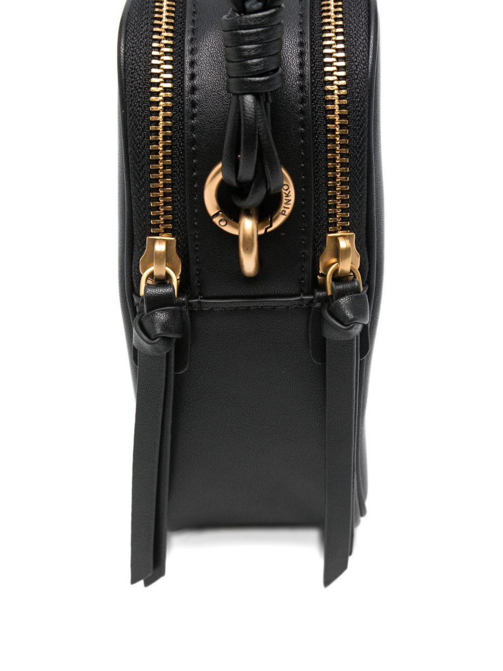 leather braided-handle tote bag - 4