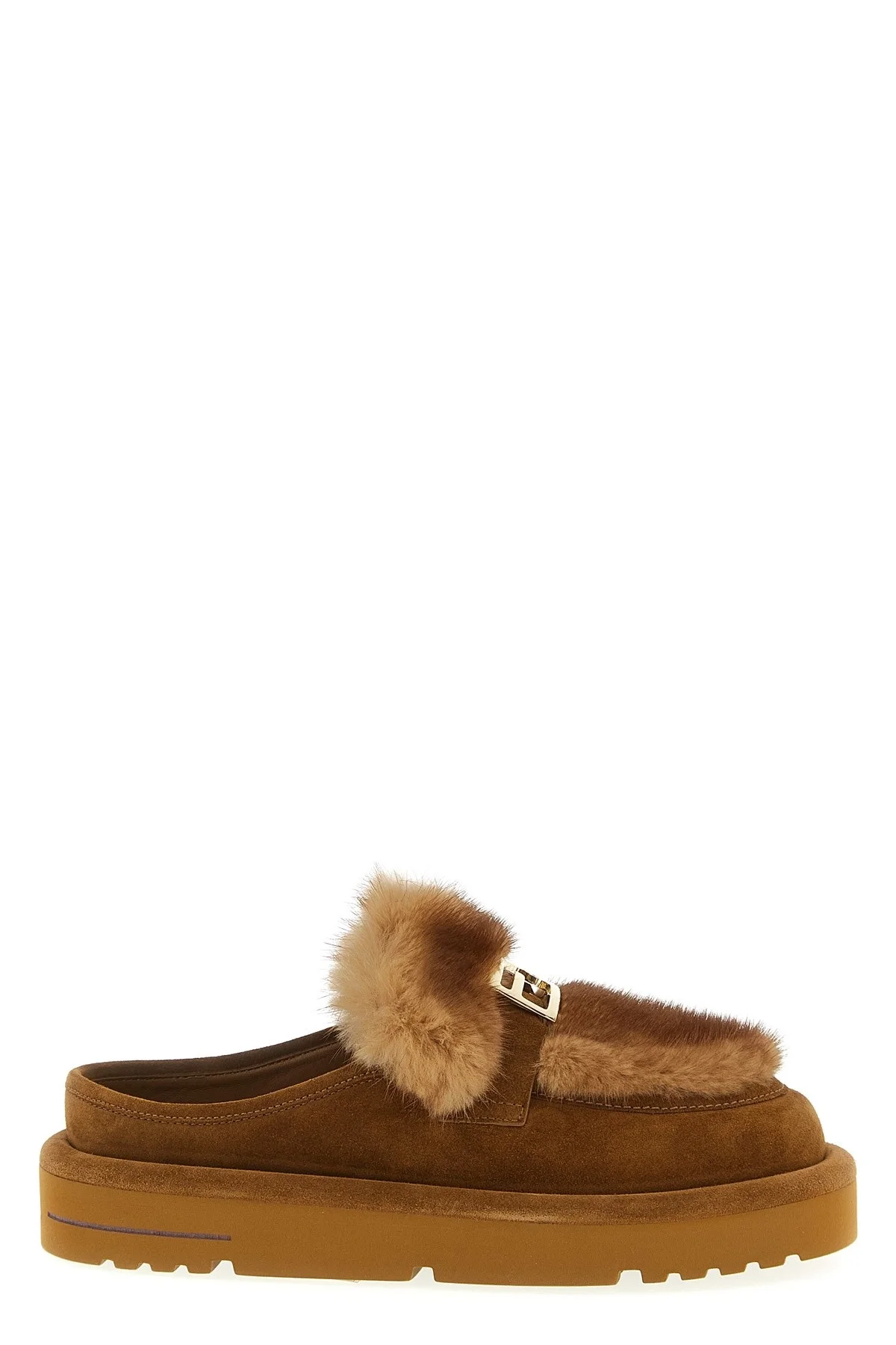 Suede and fur sabots - 1