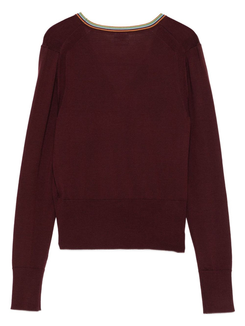 Paul Smith Signature Stripe-trim cardigan outlook