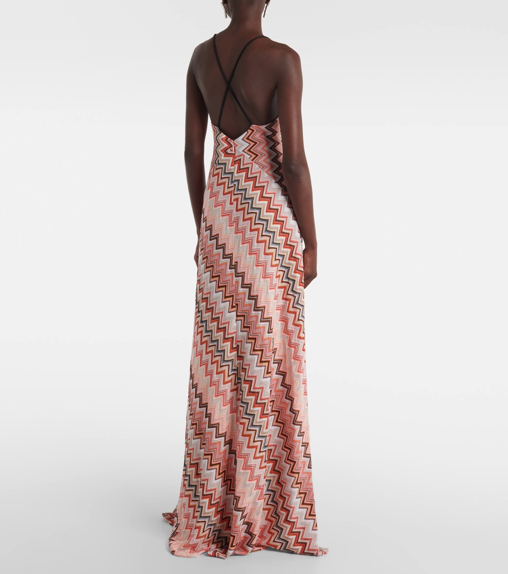 Zig Zag cotton-blend maxi dress - 3