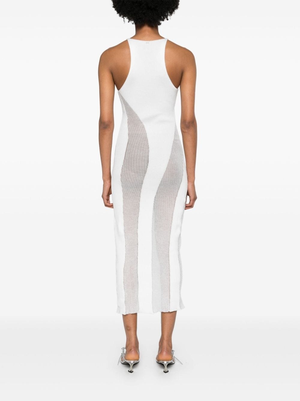Walking sheer-panels maxi dress - 4