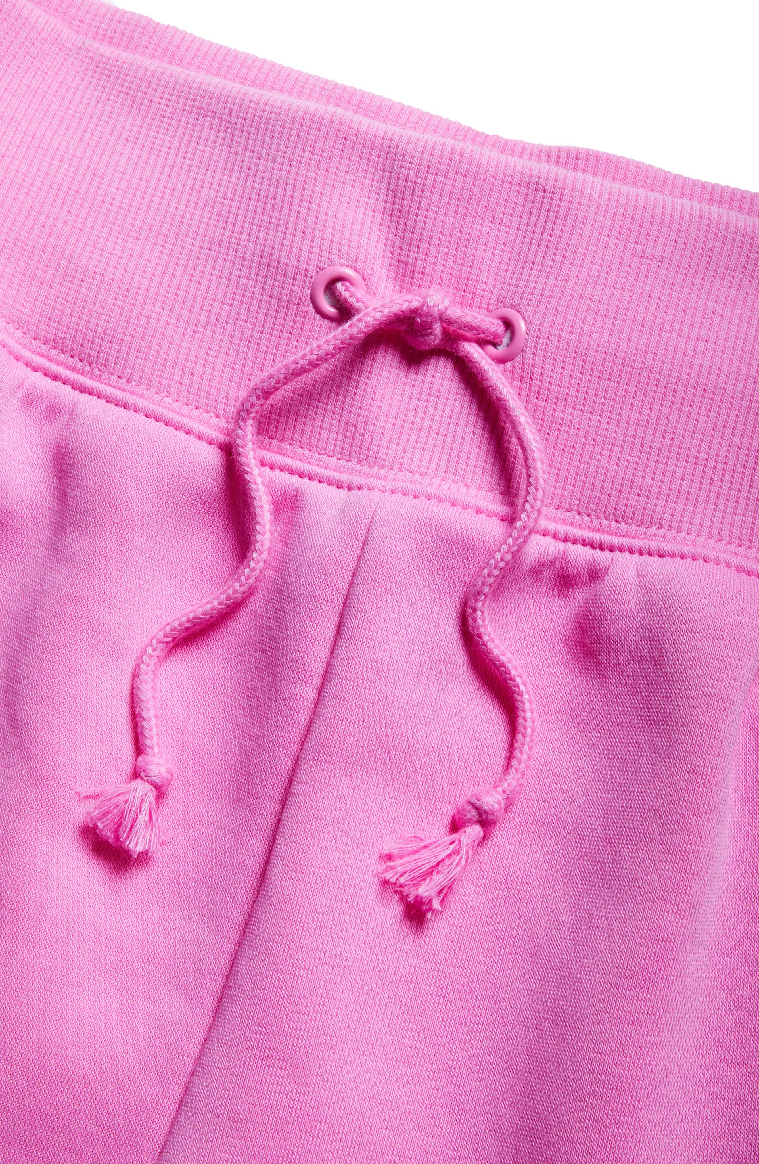 Phoenix Fleece Knit Shorts in Playful Pink/Black - 7